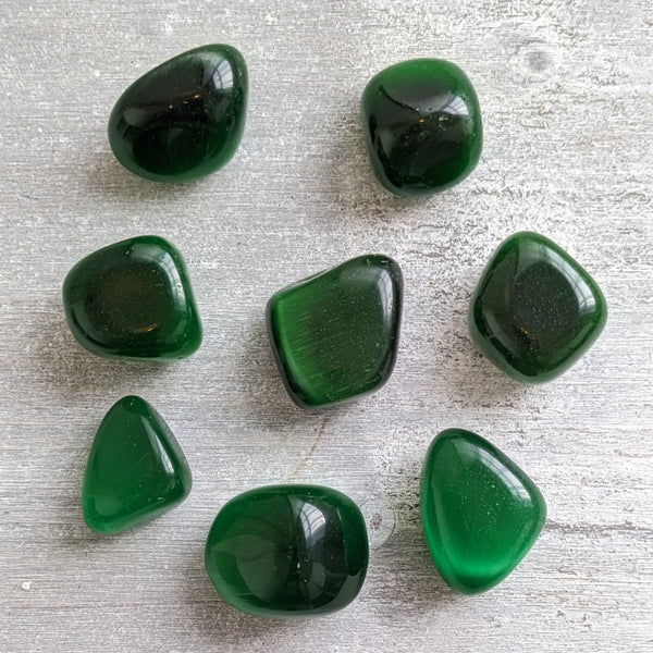 Green Cats Eye Tumblestone