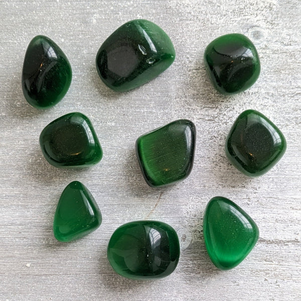Green Cats Eye Tumblestone
