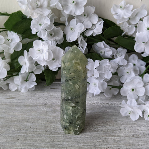 Prehnite With Epidote Inclusions Generator Point