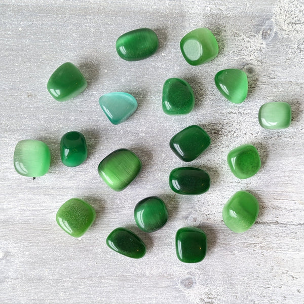Green Cats Eye Tumblestone