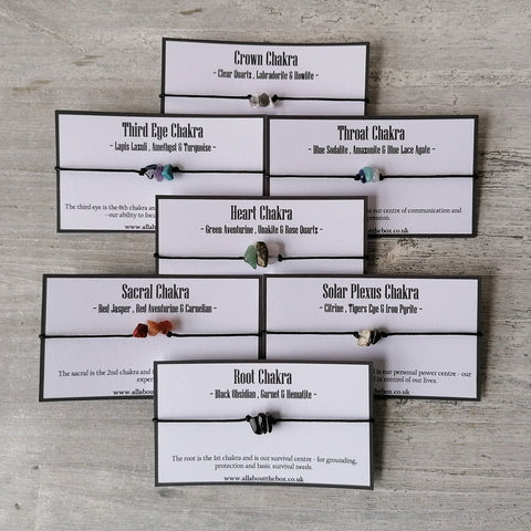 Chakra Crystal Chip Bracelets