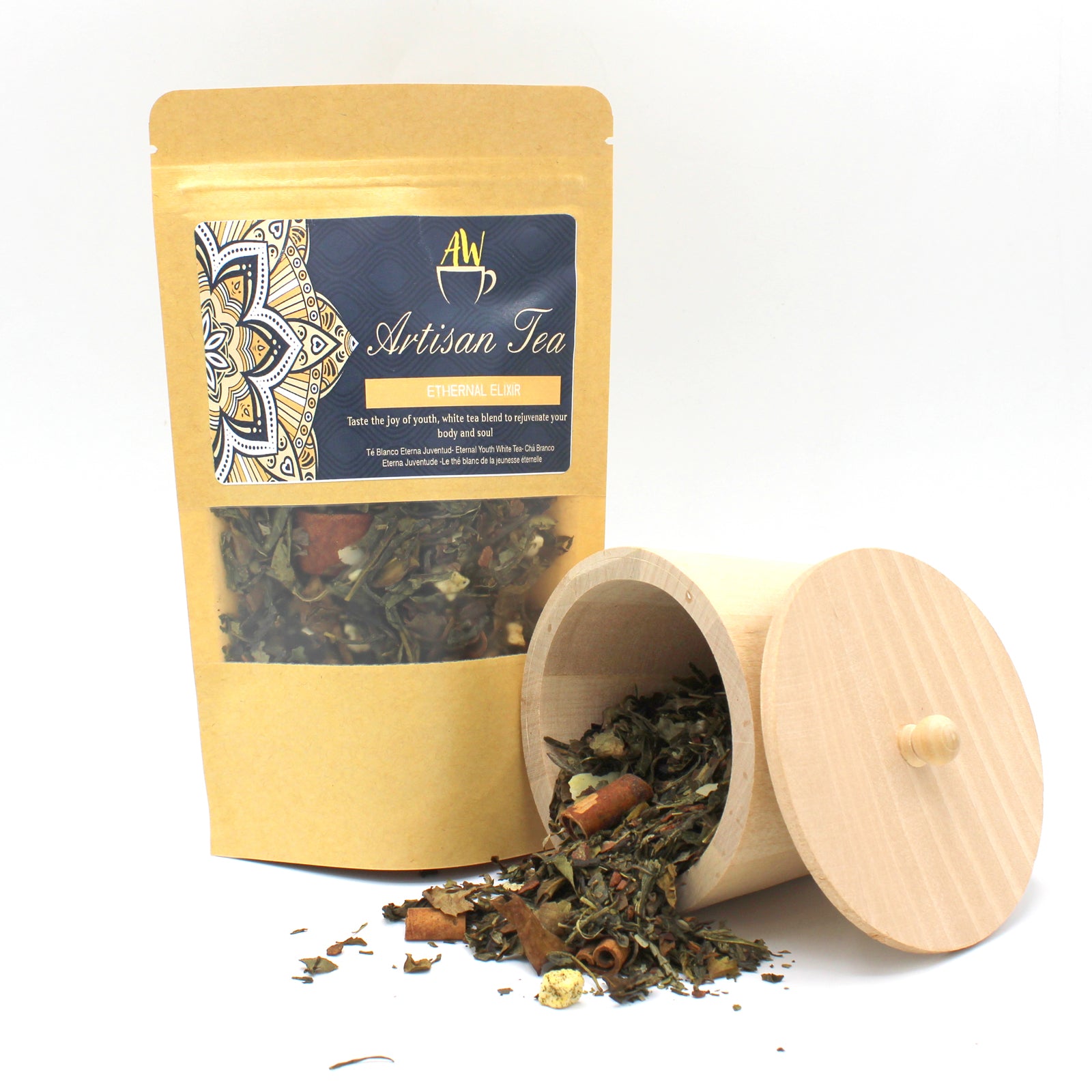 "Ethernal Elixir" Artisan Herbal Tea - Eternal Youth White Loose Leaf Tea Blend