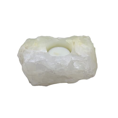 Mexican White Onyx Crystal Tealight Holder UK - Natural Gemstone Candle Holder - New Home Gift