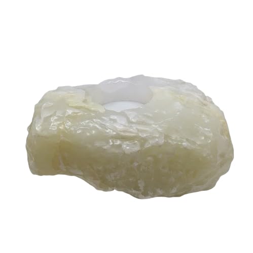 Mexican White Onyx Crystal Tealight Holder UK - Natural Gemstone Candle Holder - New Home Gift