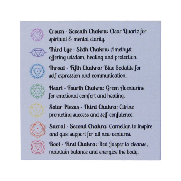 7 Chakra Crystal Tumblestones - Seven Body Energy Centres - Spiritual, Physical & Emotional Wellbeing