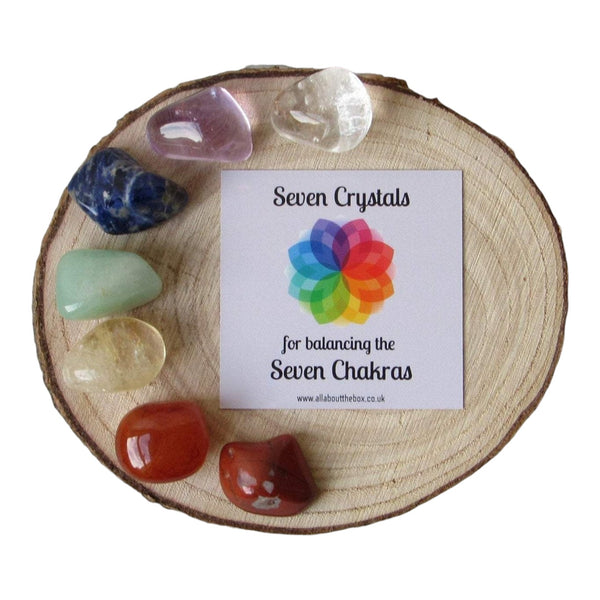 7 Chakra Crystal Tumblestones - Seven Body Energy Centres - Spiritual, Physical & Emotional Wellbeing