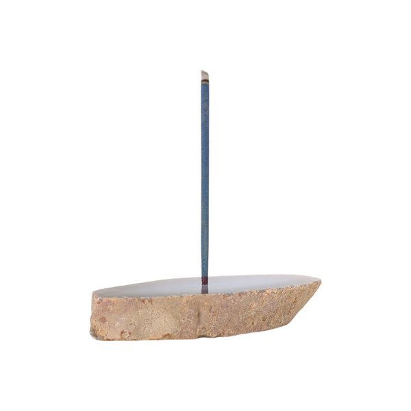 Natural Agate Crystal Incense Holder
