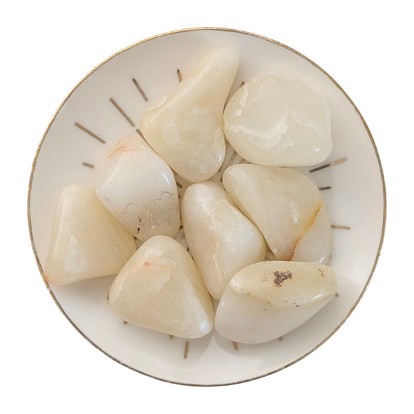 Polished Alabaster Crystal Tumblestones