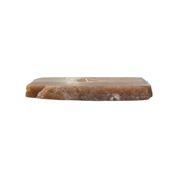 Amber Aragonite Tealight Holder