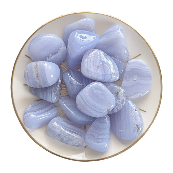 Blue Lace Agate crystal tumblestones