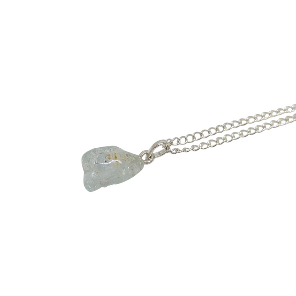 Tumbled Blue Topaz Crystal Necklace