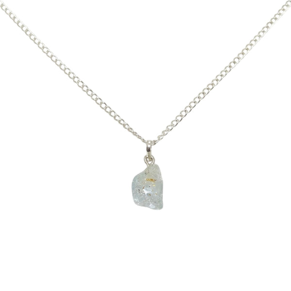 Tumbled Blue Topaz Crystal Necklace