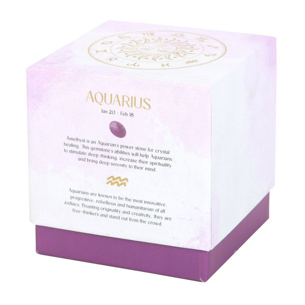 Aquarius - Horoscope Gemstone & Aromatherapy Candle