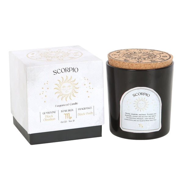 Scorpio - Horoscope Gemstone & Aromatherapy Candle