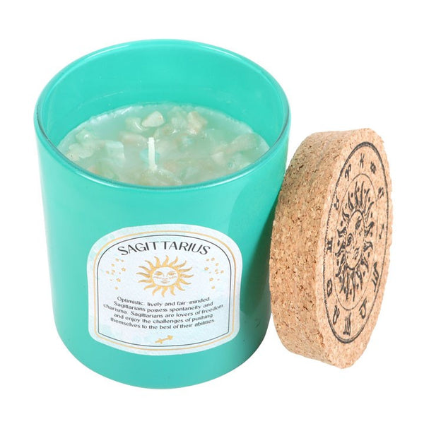 Sagittarius - Horoscope Gemstone & Aromatherapy Candle
