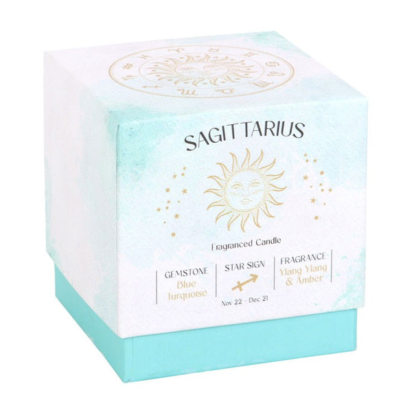 Sagittarius - Horoscope Gemstone & Aromatherapy Candle