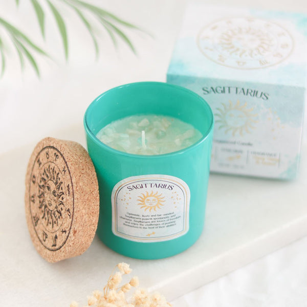 Sagittarius - Horoscope Gemstone & Aromatherapy Candle
