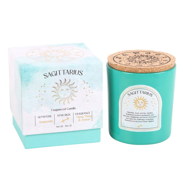 Sagittarius - Horoscope Gemstone & Aromatherapy Candle