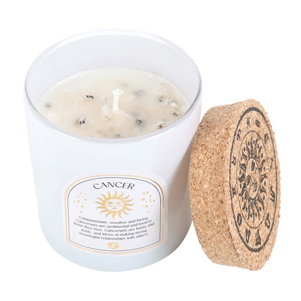 Cancer - Horoscope Gemstone & Aromatherapy Candle