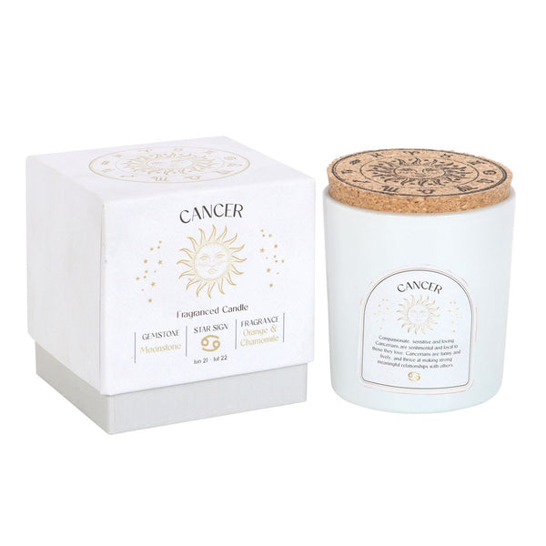 Cancer - Horoscope Gemstone & Aromatherapy Candle