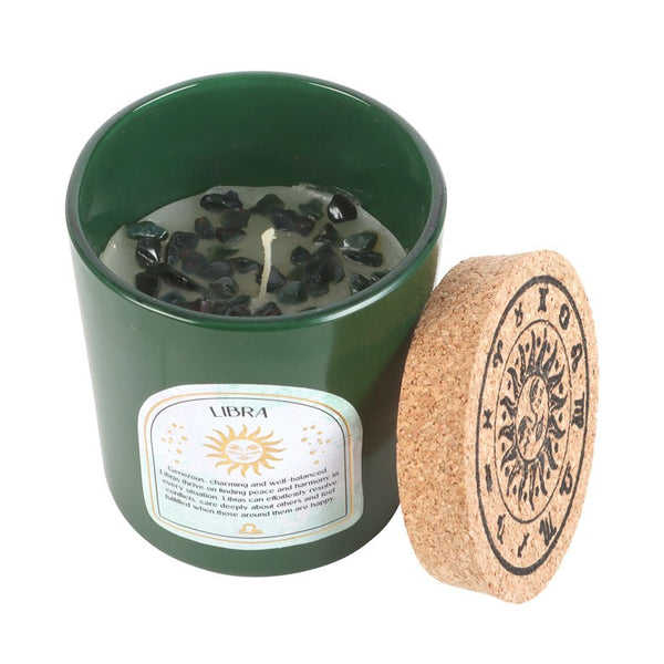 Libra - Horoscope Gemstone & Aromatherapy Candle