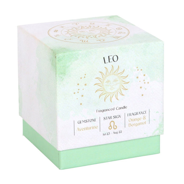 Leo - Horoscope Gemstone & Aromatherapy Candle