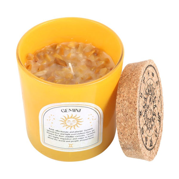 Gemini - Horoscope Gemstone & Aromatherapy Candle