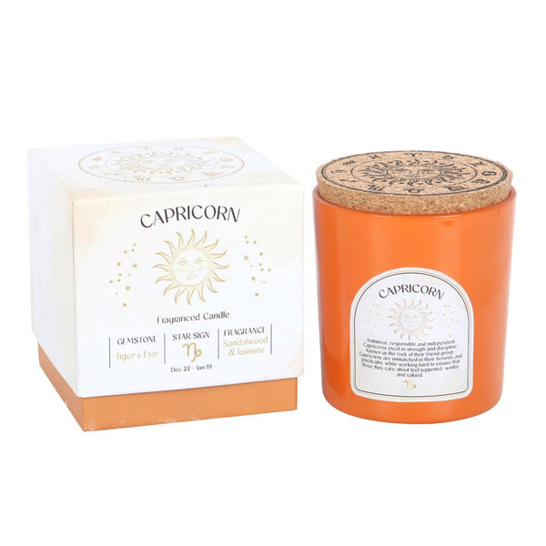 Capricorn - Horoscope Gemstone & Aromatherapy Candle