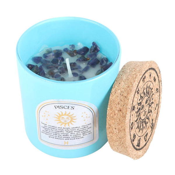 Pisces - Horoscope Gemstone & Aromatherapy Candle