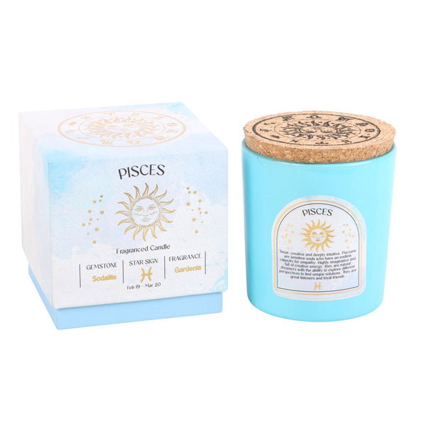 Pisces - Horoscope Gemstone & Aromatherapy Candle