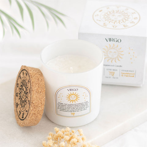 Virgo - Horoscope Gemstone & Aromatherapy Candle