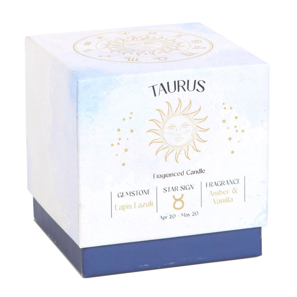 Taurus - Horoscope Gemstone & Aromatherapy Candle