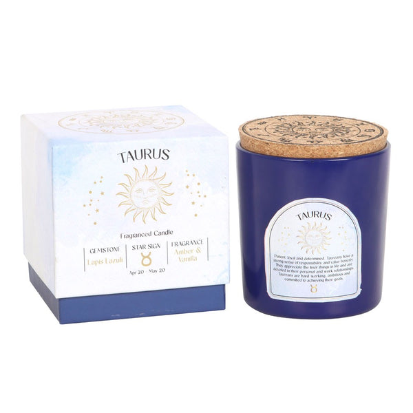 Taurus - Horoscope Gemstone & Aromatherapy Candle