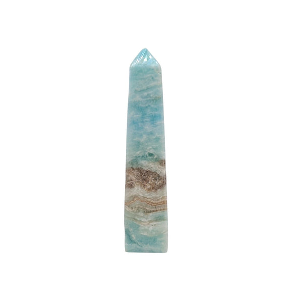 Caribbean Calcite crystal generator with four sides and measuring 7.5cms