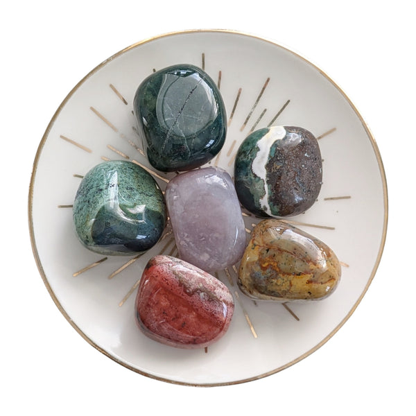 eye of the storm/judys jasper crystal tumblestones