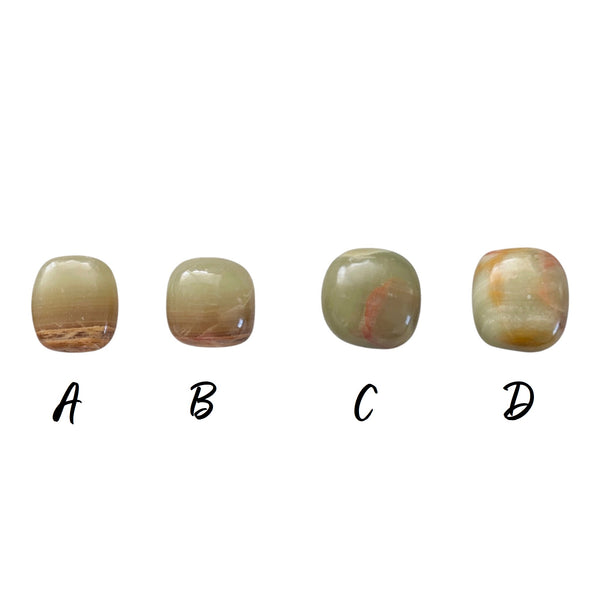 green banded calcite tumblestones 
