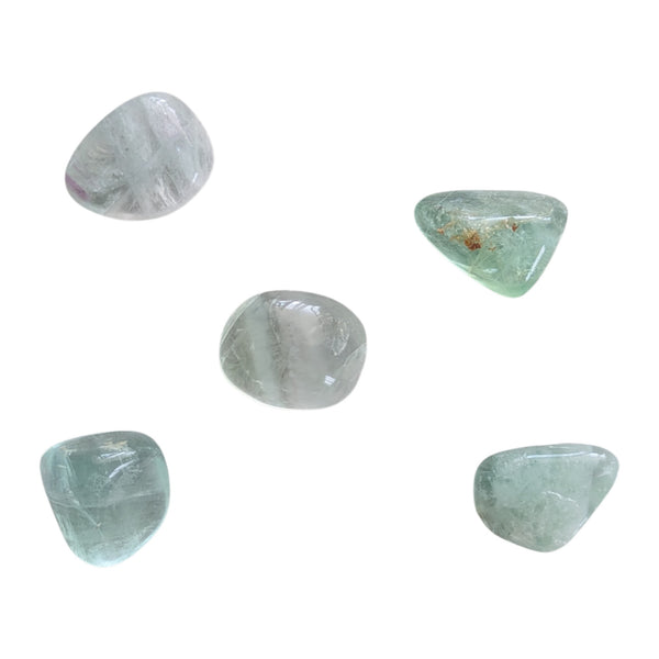 Tumbled Green Fluorite Gemstones