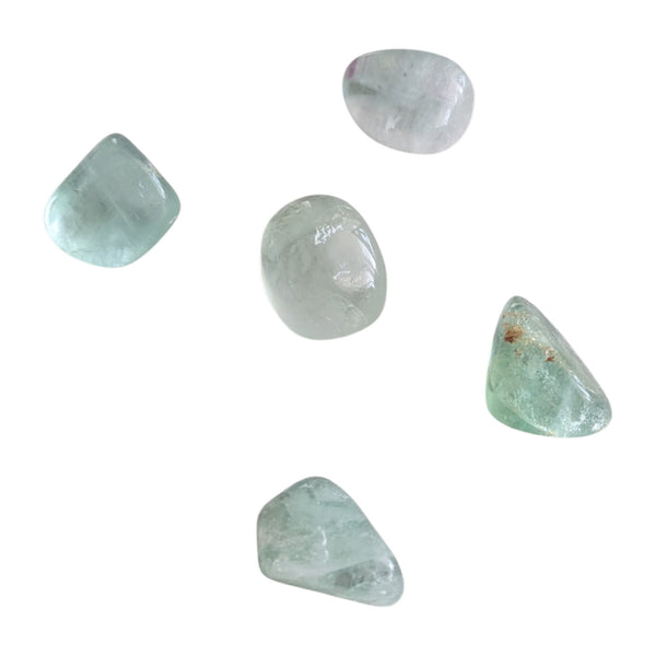 Green Fluorite Crystal Polished Tumbled Stones
