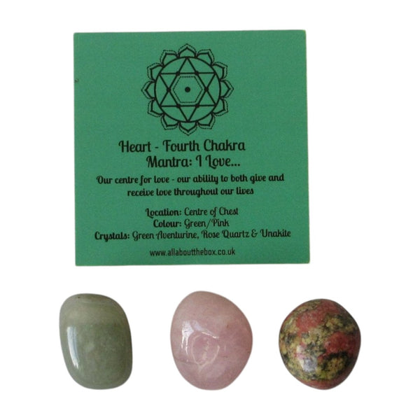 Heart Chakra Crystal Tumblestones - Centre for Love