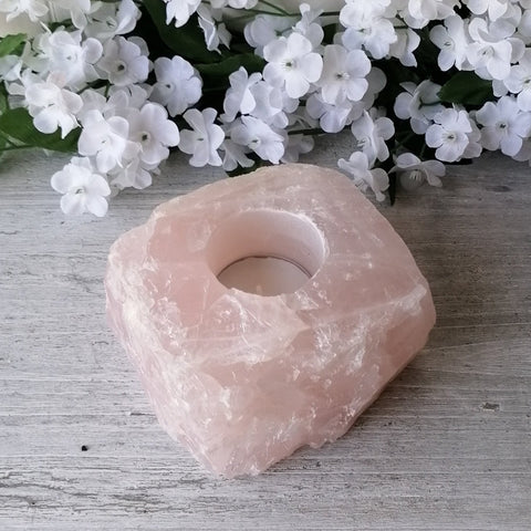 Rose Quartz Tealight Holder