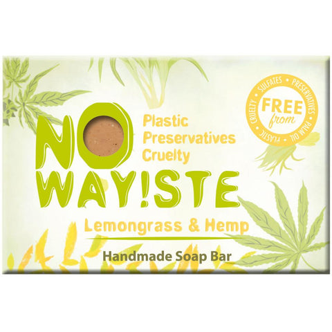 NO WAY!STE Handmade Solid Soap Bar - Lemongrass & Hemp