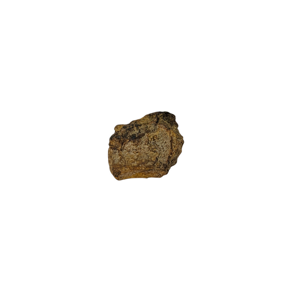 Dense, thick specimen of the Nantan Meteorite with sharp, dramatic fractures.