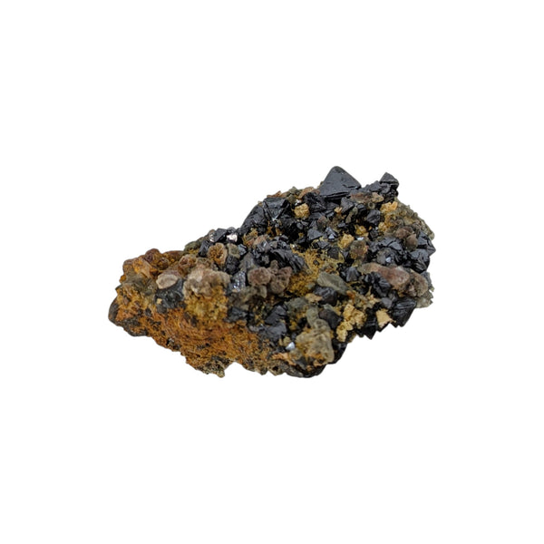 Natural Magnetite on Matrix specimen from Imilchil, Midelt Province, High Atlas Mountains, Morocco.