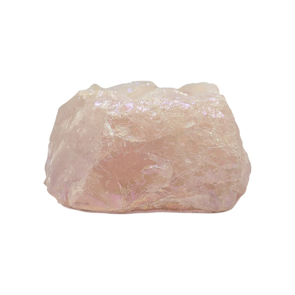 Rose Aura Quartz Crystal Tealight Holder