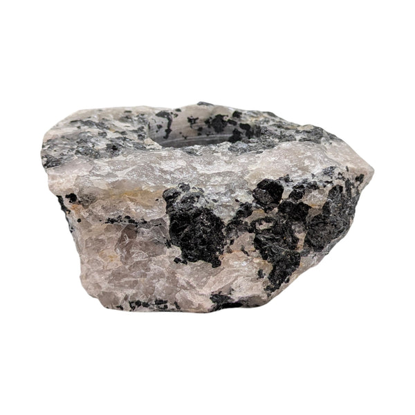 Tourmalinated Quartz Natural Crystal Tealight Holder