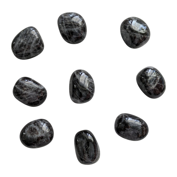 Polished Anorthosite Gemstones showing grey line patterning