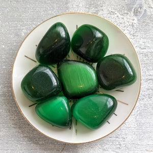 Green Cats Eye Tumblestone
