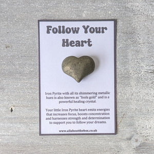 Iron Pyrite Mini Heart - Follow Your Heart