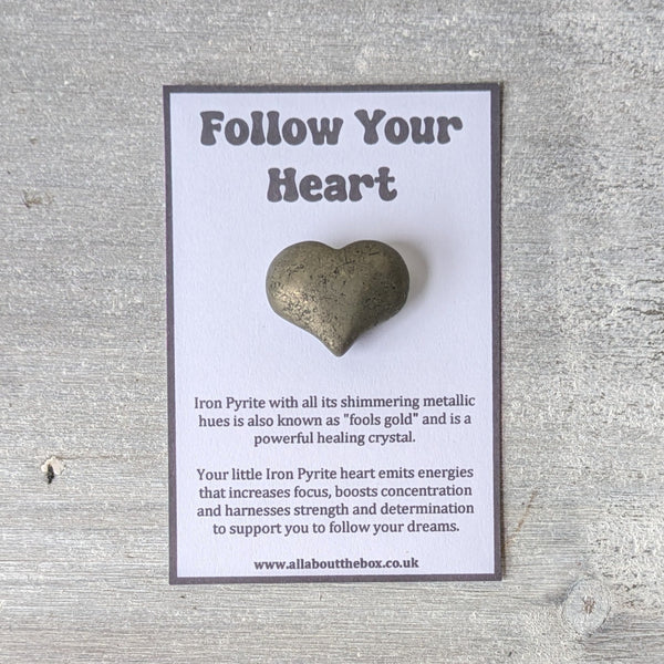Iron Pyrite Mini Heart - Follow Your Heart