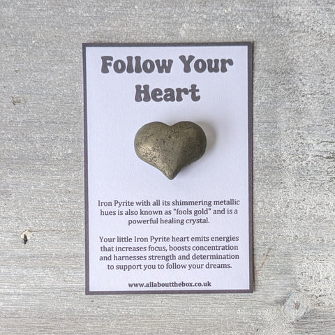 Iron Pyrite Mini Heart - Follow Your Heart